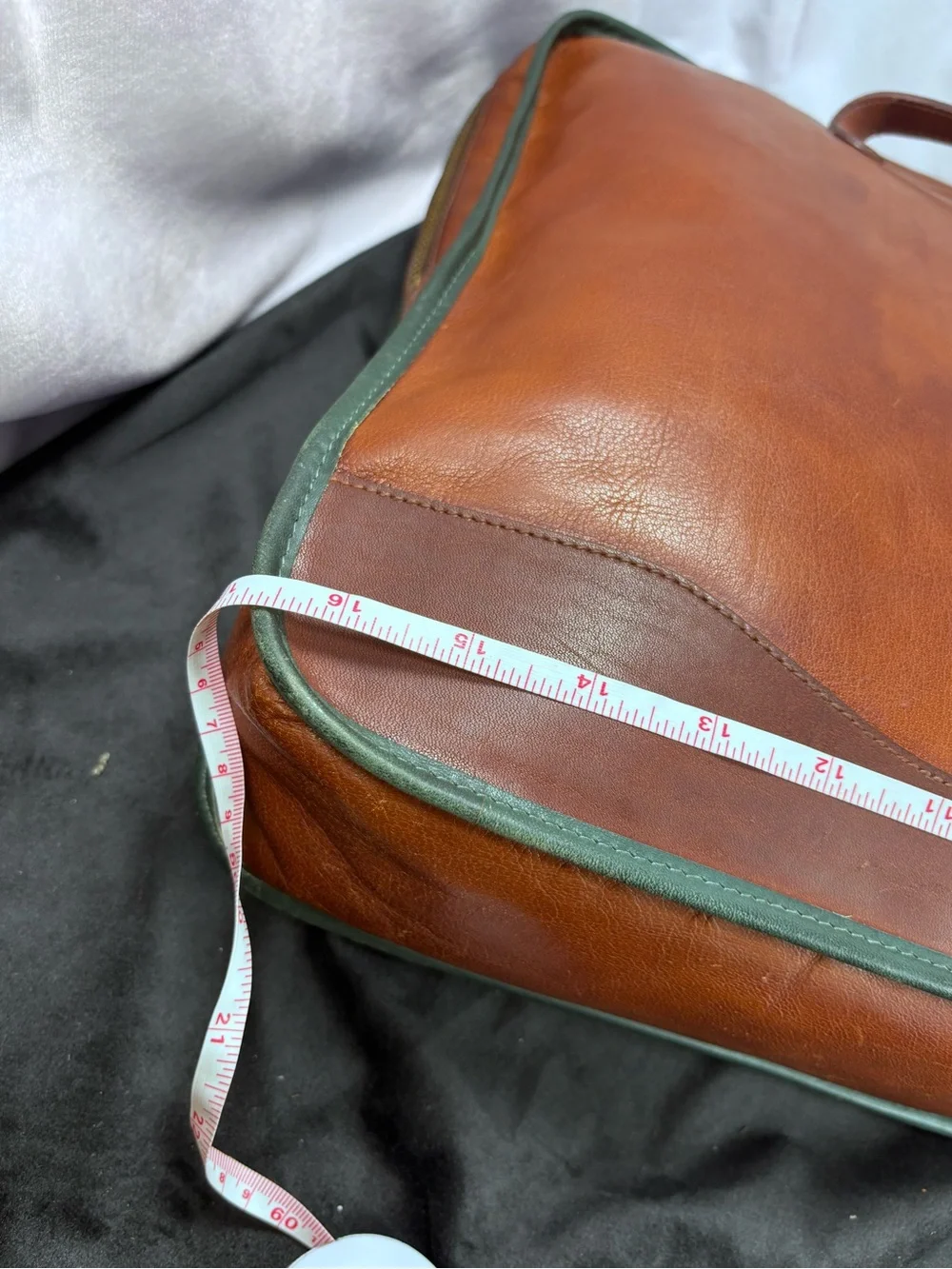 Rare Vintage Brahmin Heritage Leather Briefcase | Cognac Brown | Talon Zipper